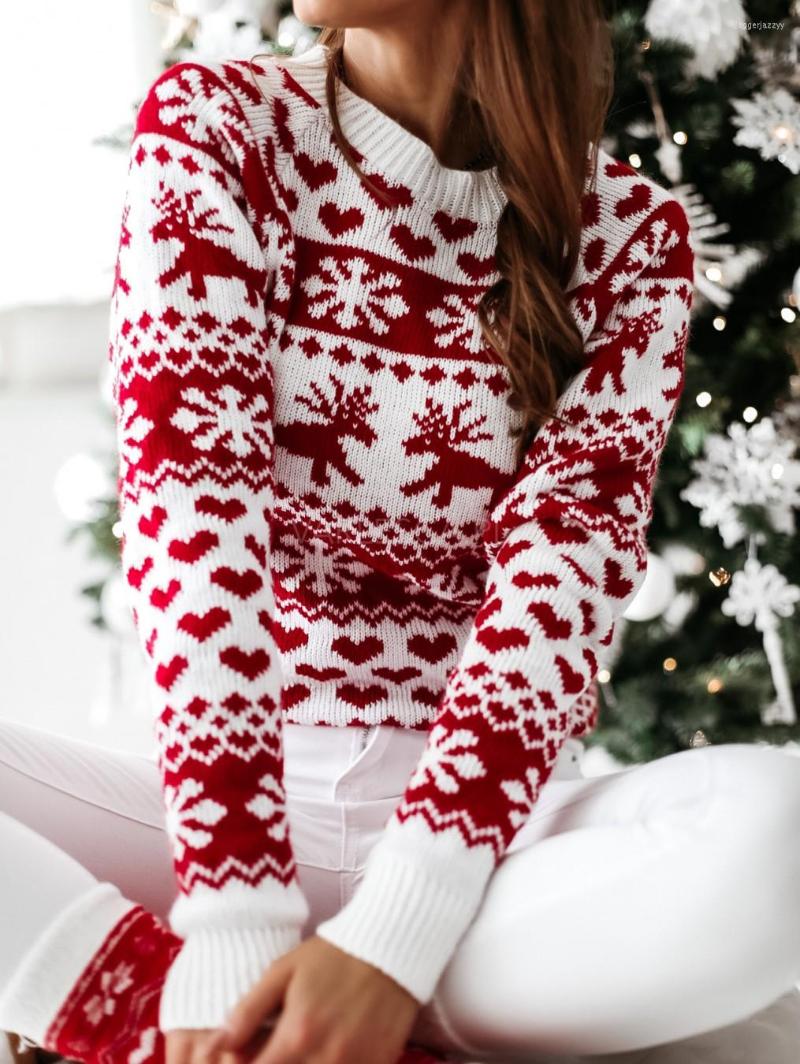 Women' Sweaters Women Sweater Christmas Santa Claus Xmas Printing Long Sleeve O-Neck Knitting Pullover Jumper Knitwear, Red
Women' Sweaters Women Sweater Christmas Santa Claus Xmas Printing Long Sleeve O-Neck Knitting Pullover Jumper Knitwear, Red