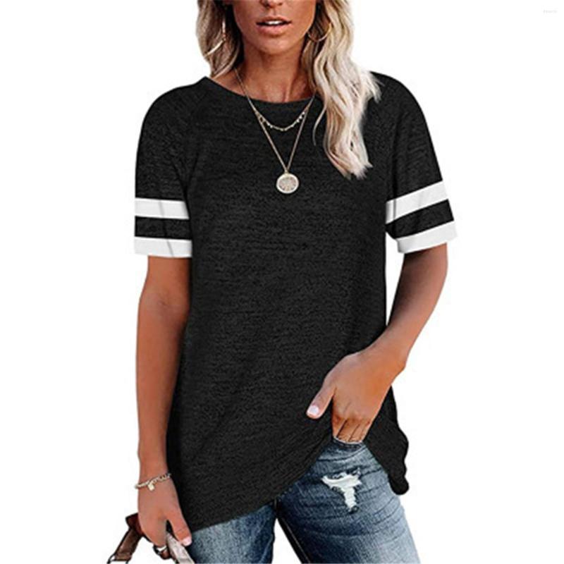 Women' T Shirts Women' Round Neck Panel Short Sleeve Top Spring Summer Daily Short-Sleeved T-Shirt HSJ88, Black
Women' T Shirts Women' Round Neck Panel Short Sleeve Top Spring Summer Daily Short-Sleeved T-Shirt HSJ88, Black