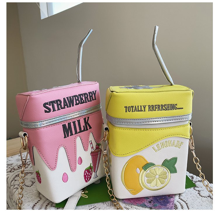 Lemon strawberry yoghurt suction box chain backpacks Japanese girl cute cartoon one shoulder his small package, #1
Lemon strawberry yoghurt suction box chain backpacks Japanese girl cute cartoon one shoulder his small package, #1