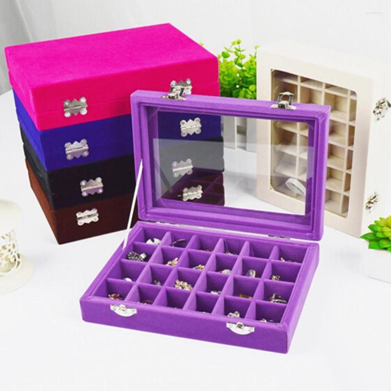 Jewelry Pouches 24 Slots Wooden Transparent Cover Buckle Earrings Storage Box Organizer Trendy Holder Packaging
Jewelry Pouches 24 Slots Wooden Transparent Cover Buckle Earrings Storage Box Organizer Trendy Holder Packaging