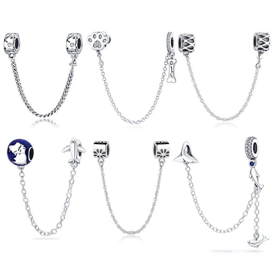 925 Sterling Silver Dangle Charm Women Beads High Quality Jewelry Gift Wholesale Cat Paw Bone Safety Chain Bead Fit Pandora Bracelet DIY
925 Sterling Silver Dangle Charm Women Beads High Quality Jewelry Gift Wholesale Cat Paw Bone Safety Chain Bead Fit Pandora Bracelet DIY