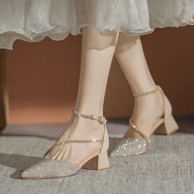 Dress Shoes 2022 Summer Elegant Medium Heel Women's Luxury Sandals Women Designers Fashion Rhinestone Pumps Chunky Heels, Black
Dress Shoes 2022 Summer Elegant Medium Heel Women's Luxury Sandals Women Designers Fashion Rhinestone Pumps Chunky Heels, Black