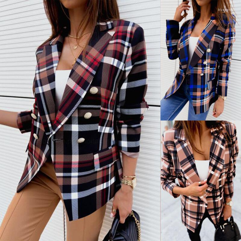 Women' Suits Mandylandy Women Elegant Autumn Winter Plaid Blazer Coat Fashion Casual Long Sleeve Lapel Collar Double Breasted Jacket, Red
Women' Suits Mandylandy Women Elegant Autumn Winter Plaid Blazer Coat Fashion Casual Long Sleeve Lapel Collar Double Breasted Jacket, Red
