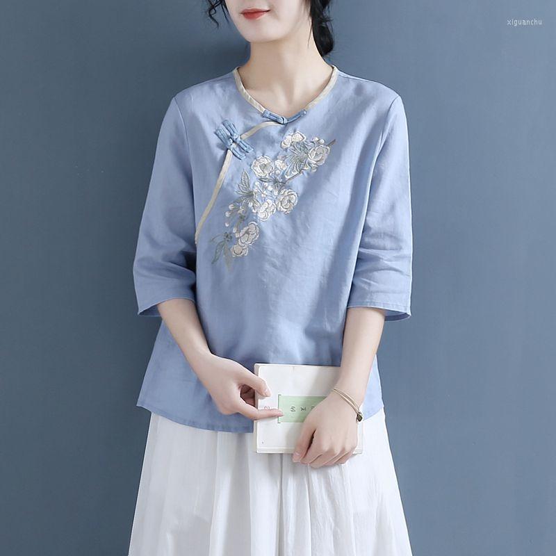 Ethnic Clothing Arrival Summer Women Tshirt Plus Size Folk Style Vintage Floral Embroidery Tee Shirt Femme O-Neck Button Cotton Tops 30885
Ethnic Clothing Arrival Summer Women Tshirt Plus Size Folk Style Vintage Floral Embroidery Tee Shirt Femme O-Neck Button Cotton Tops 30885