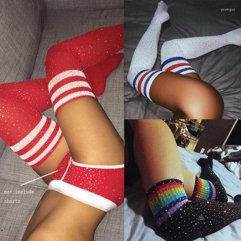 Women Socks Bling Glitter Over Knee Long Boot Fashion Women's Rhinestones Sexy Thigh High Stockings Cheerleader Girls, 002
Women Socks Bling Glitter Over Knee Long Boot Fashion Women's Rhinestones Sexy Thigh High Stockings Cheerleader Girls, 002