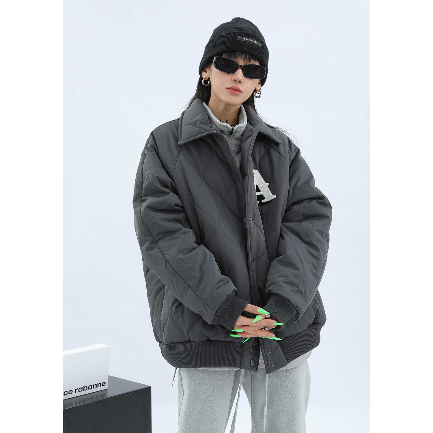 Women' Down Parkas New Trendy Fashion Letter Printing Embroidered Cotton Padded Coat Female Couple Vintage Harajuku Oversize Street Clothes Ladies T221011, Dark grey
Women' Down Parkas New Trendy Fashion Letter Printing Embroidered Cotton Padded Coat Female Couple Vintage Harajuku Oversize Street Clothes Ladies T221011, Dark grey