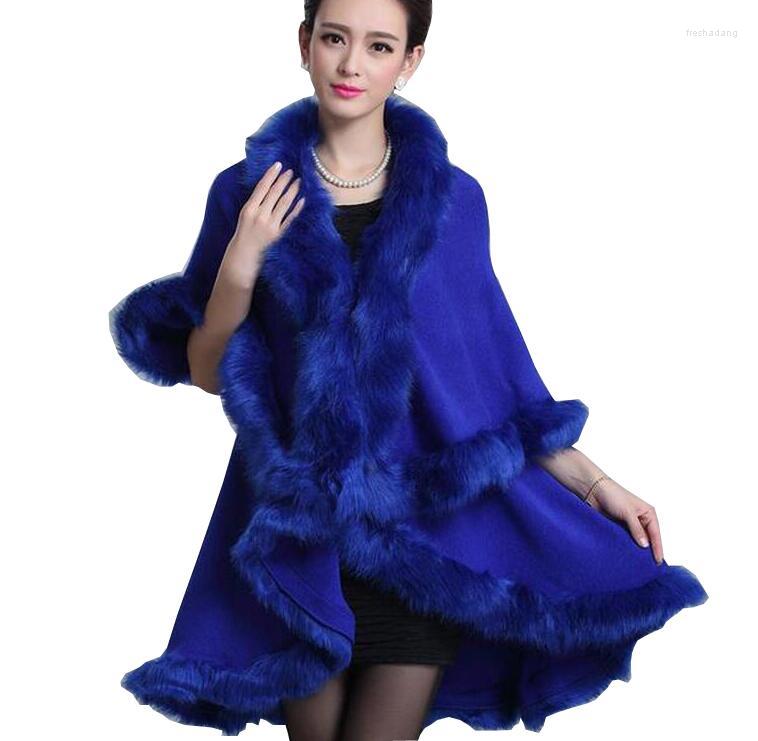 Women's Knits Fashion Noble Long Wool Cashmere Imitation Fur Collar Trim Coat Women Cardigan Faux Poncho Shawl Cape D1649, Gray
Women's Knits Fashion Noble Long Wool Cashmere Imitation Fur Collar Trim Coat Women Cardigan Faux Poncho Shawl Cape D1649, Gray