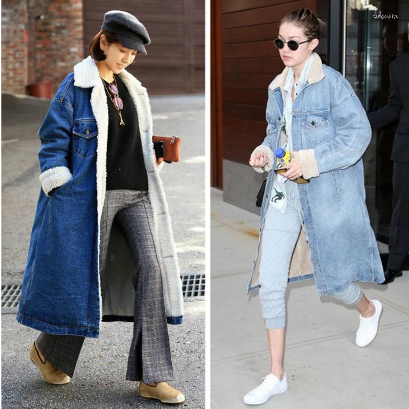Women' Trench Coats #1127 Winter Casual Long Denim Jackets Women Plus Size Full Sleeve Warm Windbreaker Cotton Loose Jean Ladies With, Blue
Women' Trench Coats #1127 Winter Casual Long Denim Jackets Women Plus Size Full Sleeve Warm Windbreaker Cotton Loose Jean Ladies With, Blue