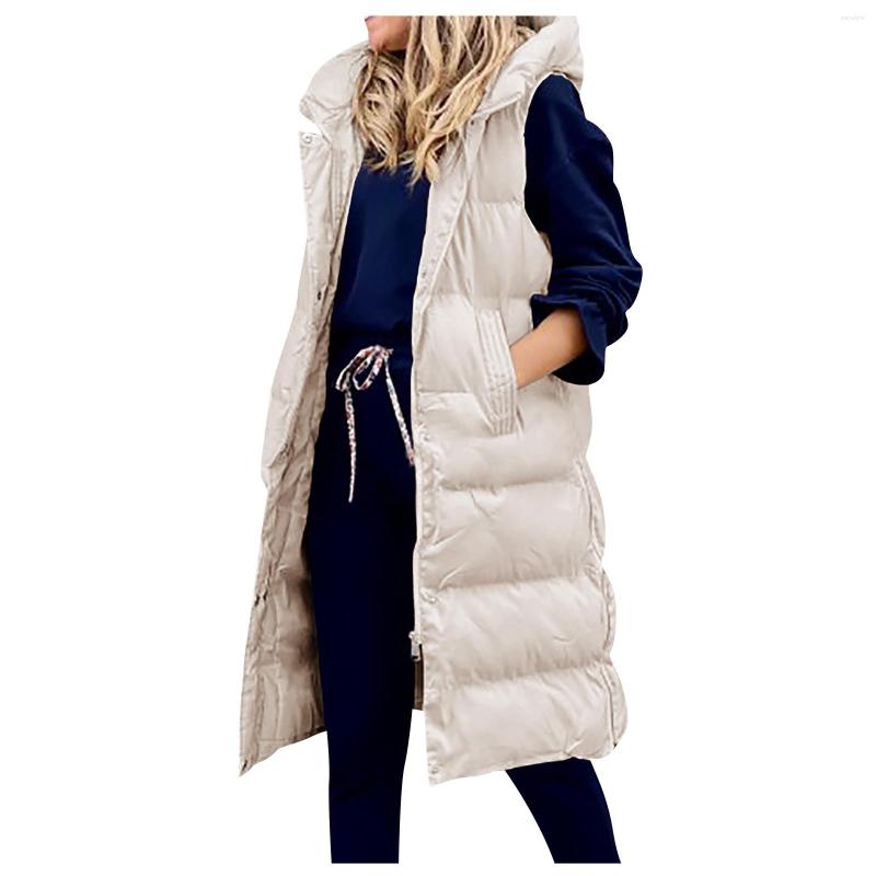 Women' Vests Womens Sleeveless Long Vest Zipper Pure Color Hooded Cotton Waistcoat Slim Cardigan Padded Coat For Lady 2022 Clothes Ropa, Beige
Women' Vests Womens Sleeveless Long Vest Zipper Pure Color Hooded Cotton Waistcoat Slim Cardigan Padded Coat For Lady 2022 Clothes Ropa, Beige