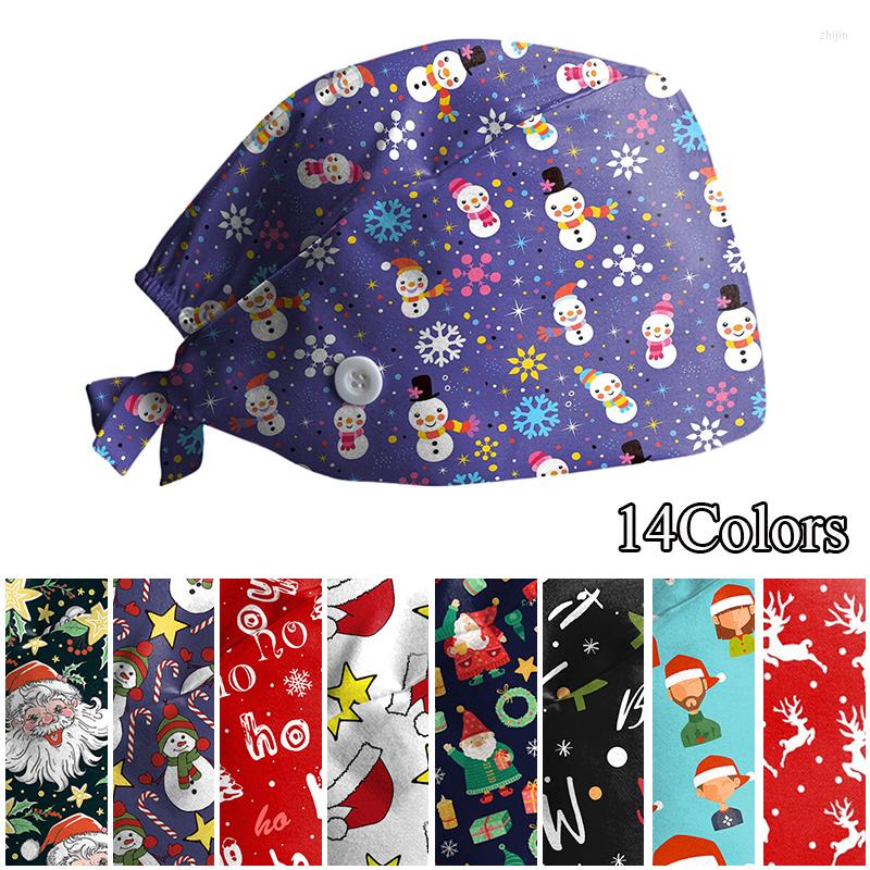 Berets Christmas Snowflake Print Adjustable Fashion Scrub Hat Dust-Proof Cap Cotton Bandage Men Women, White button cap
Berets Christmas Snowflake Print Adjustable Fashion Scrub Hat Dust-Proof Cap Cotton Bandage Men Women, White button cap