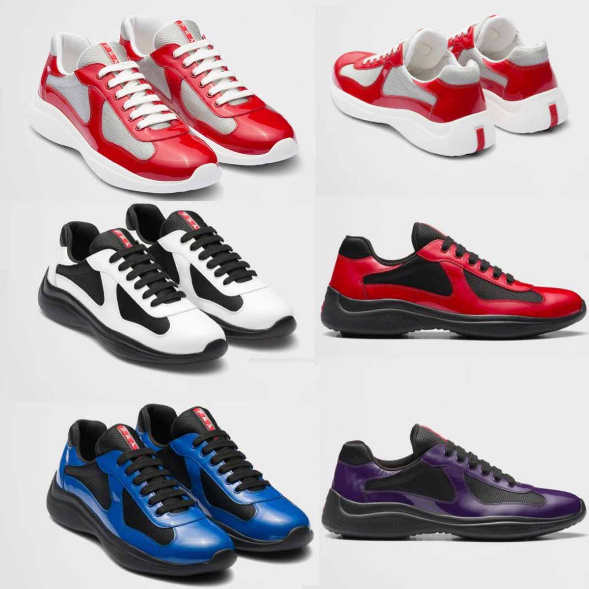 Luxury brands men's casual shoes America's Cup low-top sneakers patent leather lace-up trainers outdoor walking sneaker fashion flat for men with box
Luxury brands men's casual shoes America's Cup low-top sneakers patent leather lace-up trainers outdoor walking sneaker fashion flat for men with box