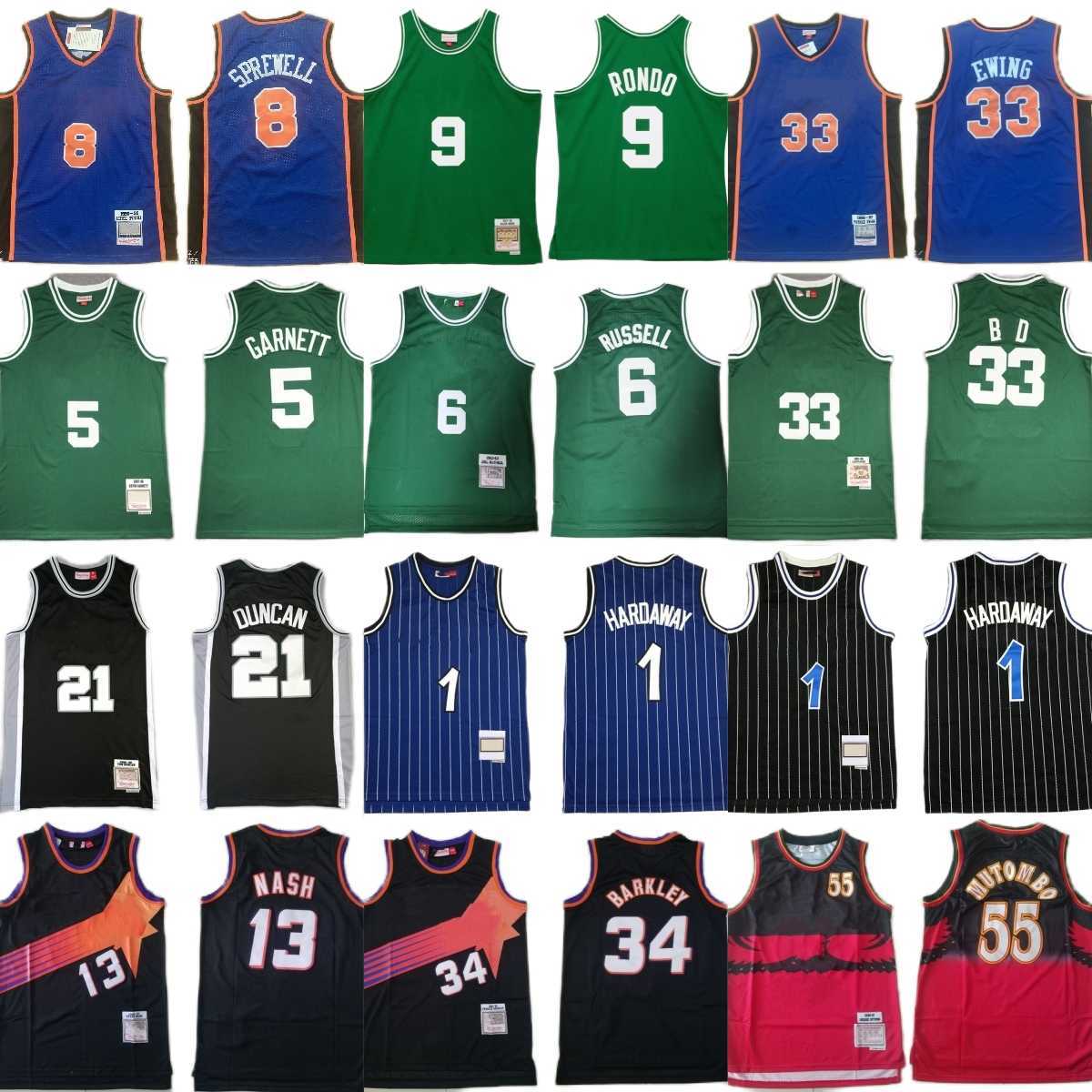 Mitchell and Ness Basketball Jerseys Latrell Sprewell Patrick Ewing Penny Hardaway Kevin Garnett Russell Larry Bird Charles Barkley Steve Nash Dikembe Mutombo, Aspicture (with team logo)
Mitchell and Ness Basketball Jerseys Latrell Sprewell Patrick Ewing Penny Hardaway Kevin Garnett Russell Larry Bird Charles Barkley Steve Nash Dikembe Mutombo, Aspicture (with team logo)