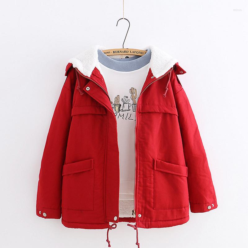 Women's Trench Coats Cotton - Padded Female Korean Autumn Winters Pure Color Hooded Long Sleeved Velvet Thickening Schoolgirl Warm Coat, Red
Women's Trench Coats Cotton - Padded Female Korean Autumn Winters Pure Color Hooded Long Sleeved Velvet Thickening Schoolgirl Warm Coat, Red
