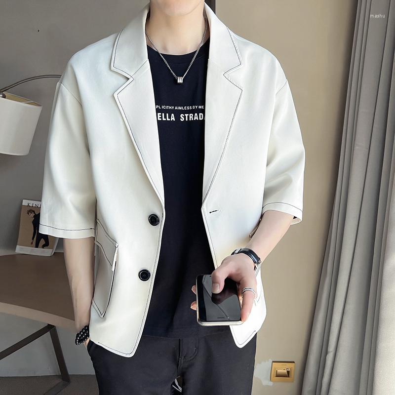 Men's Suits 2022 Korean Style Summer Blazers Men's Leisure Suit Edition Trend Ruffian Handsome Loose Small Half Sleeve Jacket S-3XL, Black
Men's Suits 2022 Korean Style Summer Blazers Men's Leisure Suit Edition Trend Ruffian Handsome Loose Small Half Sleeve Jacket S-3XL, Black