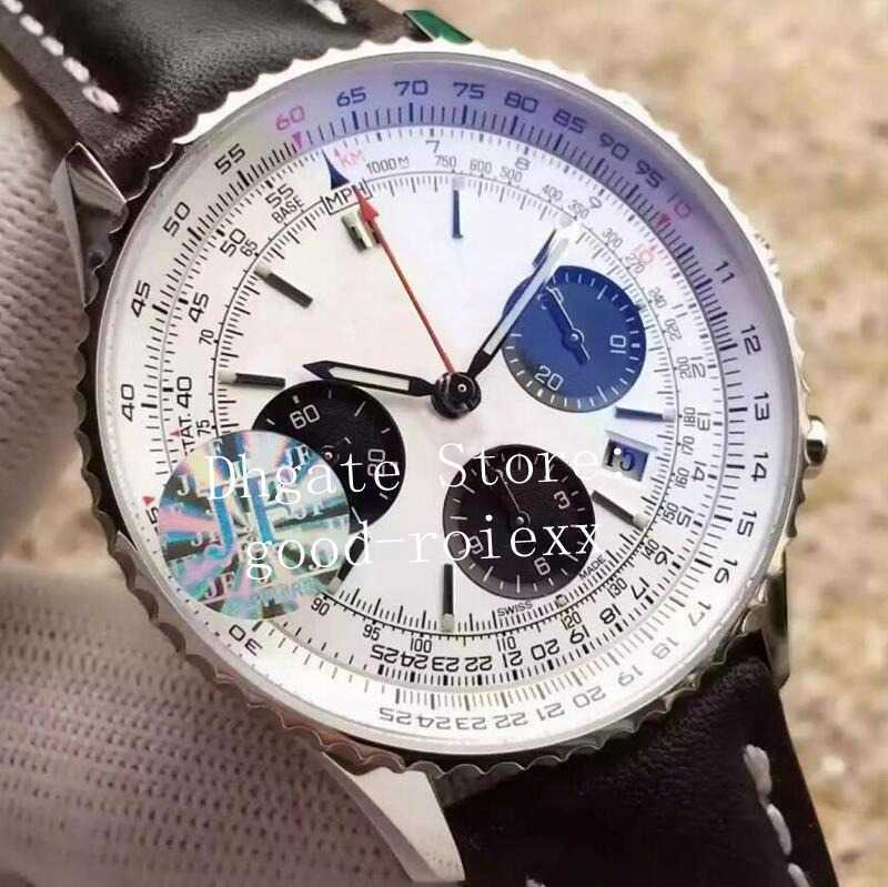 Men's Chronograph Watches Mens Automatic Eta 7750 Watch Men Wristwatches Date 43mm Sport JFF Factory Valjoux Leather V2 Version Stopwatch
Men's Chronograph Watches Mens Automatic Eta 7750 Watch Men Wristwatches Date 43mm Sport JFF Factory Valjoux Leather V2 Version Stopwatch
