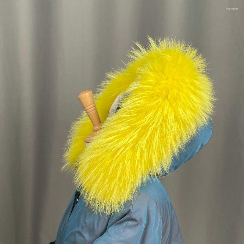 Scarves Real Raccoon Fur Collar Womens Natural Detachable Scraves Yellow
Scarves Real Raccoon Fur Collar Womens Natural Detachable Scraves Yellow