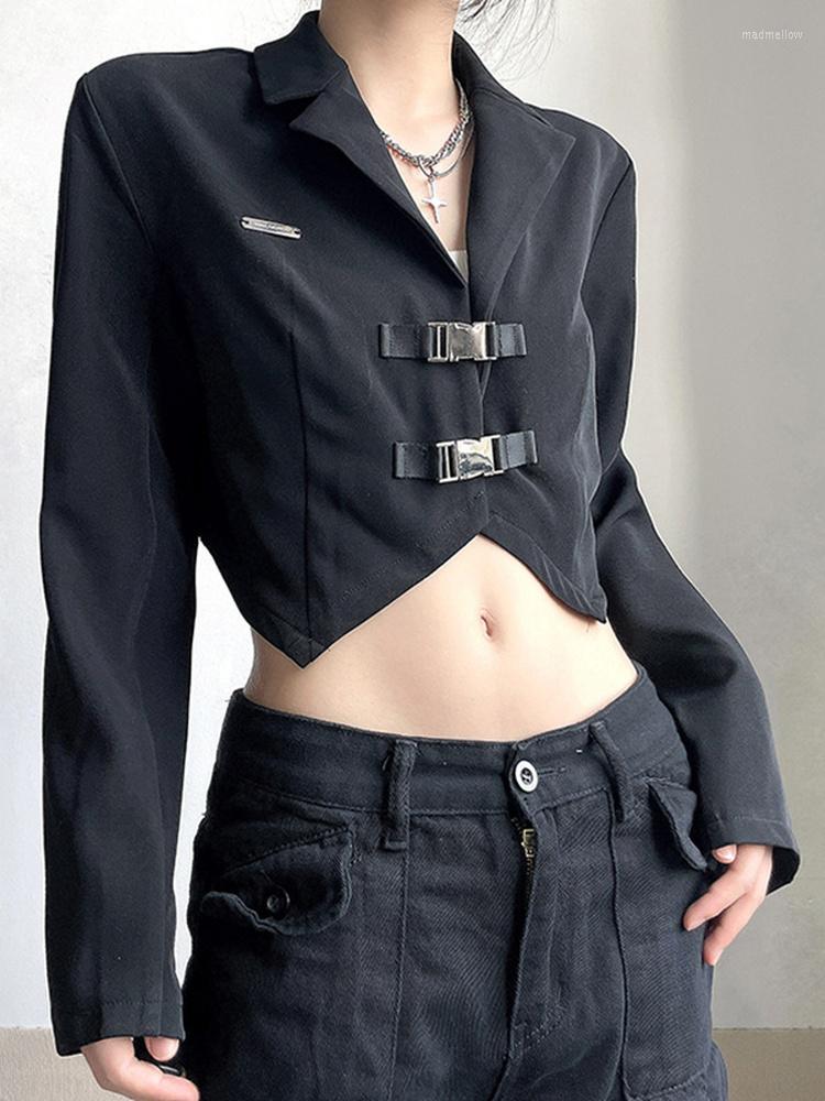 Women' Jackets 2022 Black Streetwear Crop Top Coat Women Asymmetrical Blazer Gothic Button Design Loose Woman Jacket Harajuku Y2k Aesthetic
Women' Jackets 2022 Black Streetwear Crop Top Coat Women Asymmetrical Blazer Gothic Button Design Loose Woman Jacket Harajuku Y2k Aesthetic