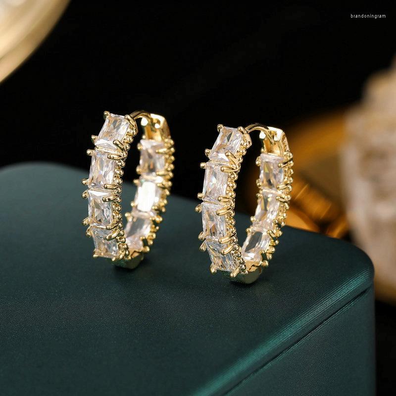 Hoop Earrings Korean Style Square Zircon Simple Water Drop Earring For Wedding Or Party
Hoop Earrings Korean Style Square Zircon Simple Water Drop Earring For Wedding Or Party