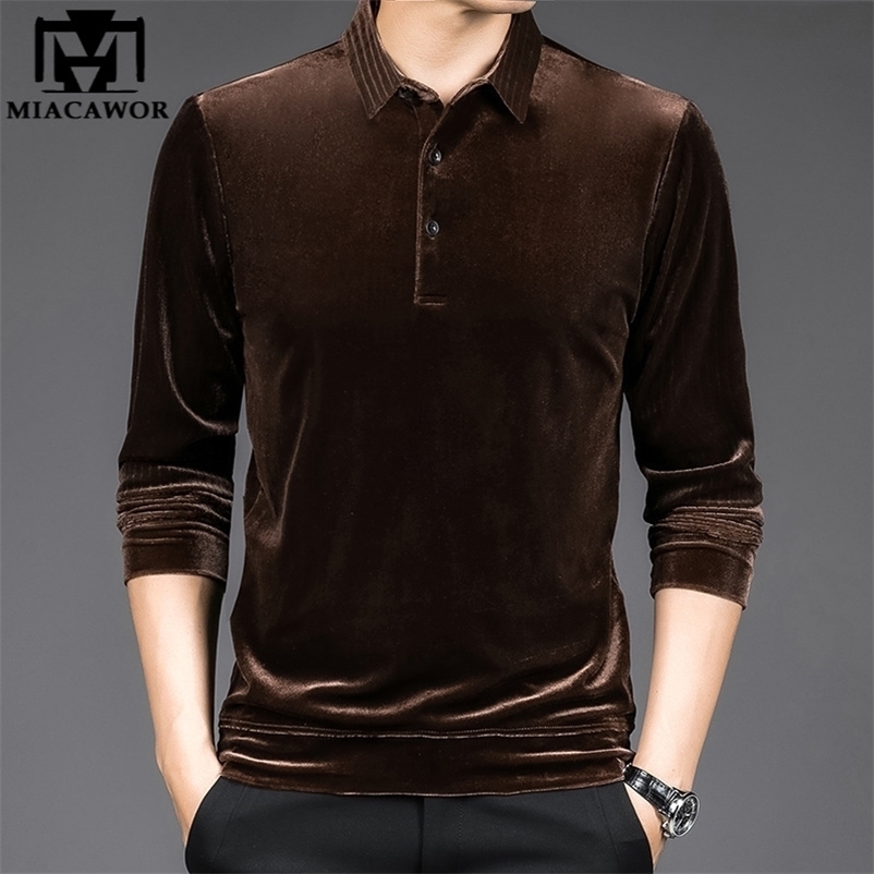 Men's Polos High Quality Golden Velvet Luxury Polo Shirt Men Spring Long Sleeve Tee Shirt Homme Casual Slim Fit Camisa Polos T1129 221010, Black
Men's Polos High Quality Golden Velvet Luxury Polo Shirt Men Spring Long Sleeve Tee Shirt Homme Casual Slim Fit Camisa Polos T1129 221010, Black