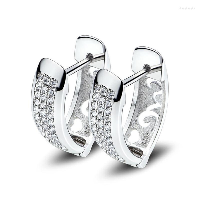 Hoop Earrings Luxurious S925 Sterling Silver Fashion Temperament Love Hollow Zircon For Wedding
Hoop Earrings Luxurious S925 Sterling Silver Fashion Temperament Love Hollow Zircon For Wedding