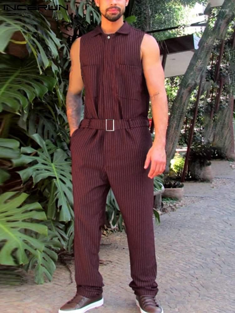 Men' Pants INCERUN 2022 Fashion Well Fitting Men Sleeveless Rompers Stylish Male Overalls Style Lapel Striped Printing Jumpsuits -5XL, Blue
Men' Pants INCERUN 2022 Fashion Well Fitting Men Sleeveless Rompers Stylish Male Overalls Style Lapel Striped Printing Jumpsuits -5XL, Blue