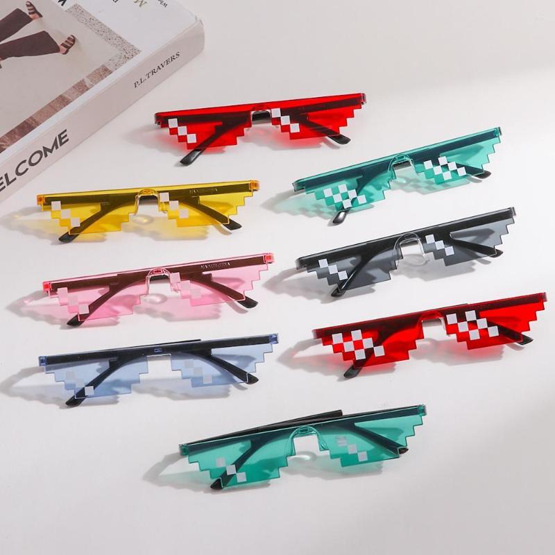 Sunglasses Novel Mosaic Pixelated Glasses Retro Gamer Robot Shades Halloween Cosplay Party For Men & Women
Sunglasses Novel Mosaic Pixelated Glasses Retro Gamer Robot Shades Halloween Cosplay Party For Men & Women