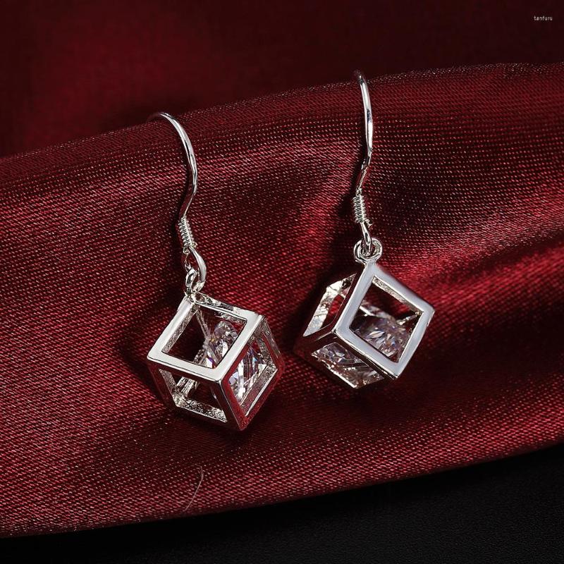 Dangle Earrings Fine 925 Sterling Silver Crystal Lattice For Women Sweet Romantic Jewelry Holiday Gifts Wedding Party
Dangle Earrings Fine 925 Sterling Silver Crystal Lattice For Women Sweet Romantic Jewelry Holiday Gifts Wedding Party