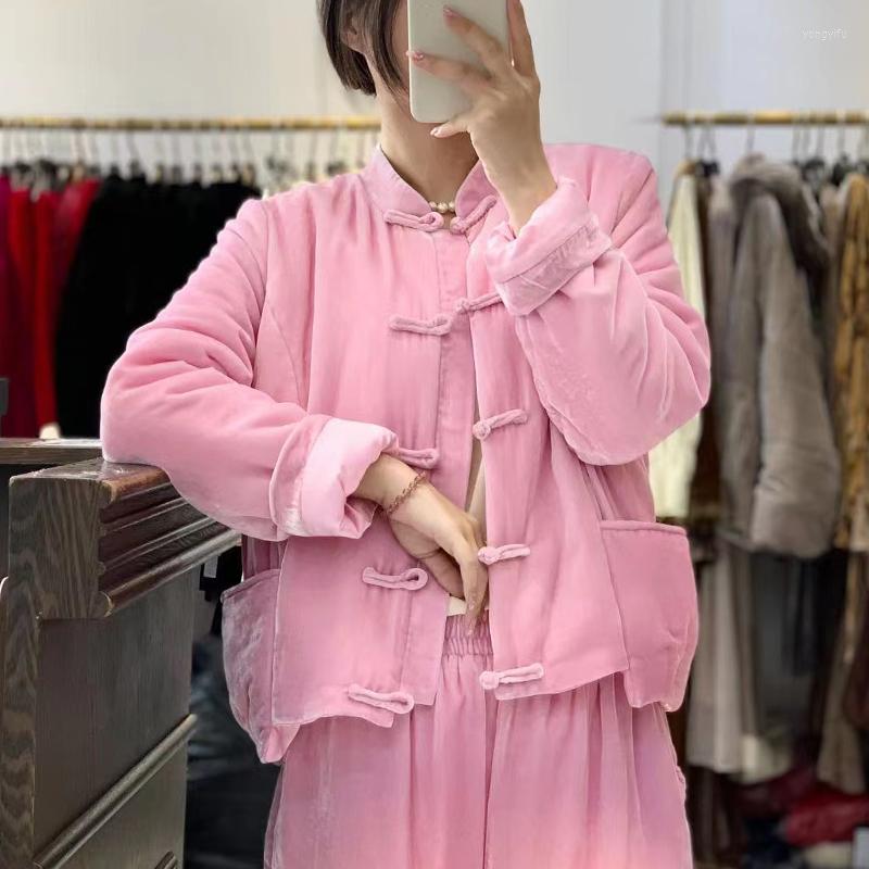 Women's Trench Coats Silk Velvet Stand Collar Cotton Jacket Chinese Retro Autumn And Winter Single-Breasted Pockets Warm Coat Women S-XXL, Rhodo
Women's Trench Coats Silk Velvet Stand Collar Cotton Jacket Chinese Retro Autumn And Winter Single-Breasted Pockets Warm Coat Women S-XXL, Rhodo