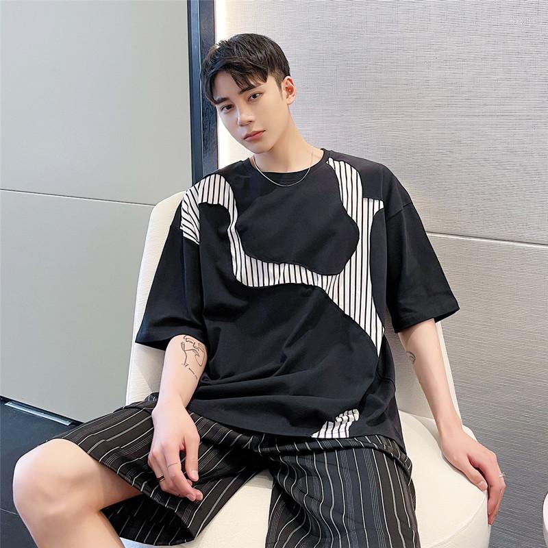 Men's T Shirts Stripe Splice Japan Korean Loose Short Sleeve T-shirt Harajuku Menswear Male Top Tee Streetwear Hip Hop For Man, 6121 white
Men's T Shirts Stripe Splice Japan Korean Loose Short Sleeve T-shirt Harajuku Menswear Male Top Tee Streetwear Hip Hop For Man, 6121 white