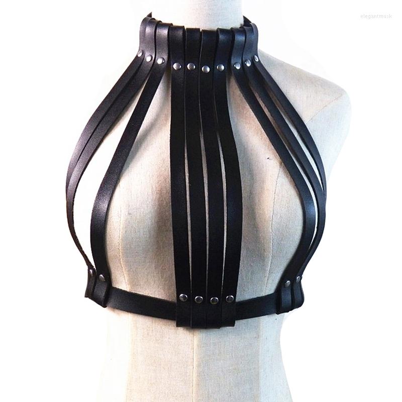 Belts Sexy Women Punk Hollow Halterneck Choker Gothic Leather Harness Body Bondage Cage Bustier Corset Sculpting Chest Waist Belt, Black
Belts Sexy Women Punk Hollow Halterneck Choker Gothic Leather Harness Body Bondage Cage Bustier Corset Sculpting Chest Waist Belt, Black