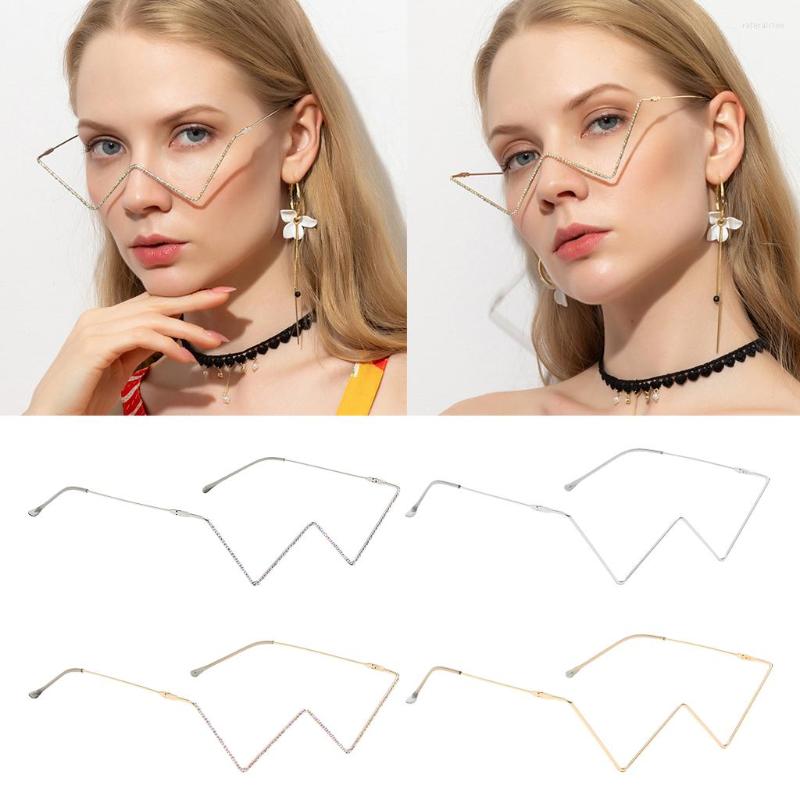 Sunglasses Frames Women Half Frame Sparkling Crystal Rhinestone Without Lens Perfect Decoration For Your Outfit Or Makeup
Sunglasses Frames Women Half Frame Sparkling Crystal Rhinestone Without Lens Perfect Decoration For Your Outfit Or Makeup