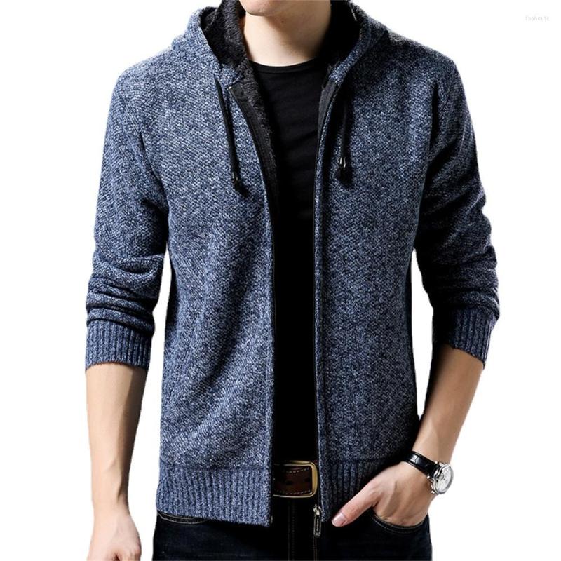 Men's Sweaters Sweater Coat Men's Autumn And Winter Hooded Zipper Cardigan Plush Korean Thickened, Blue grey
Men's Sweaters Sweater Coat Men's Autumn And Winter Hooded Zipper Cardigan Plush Korean Thickened, Blue grey