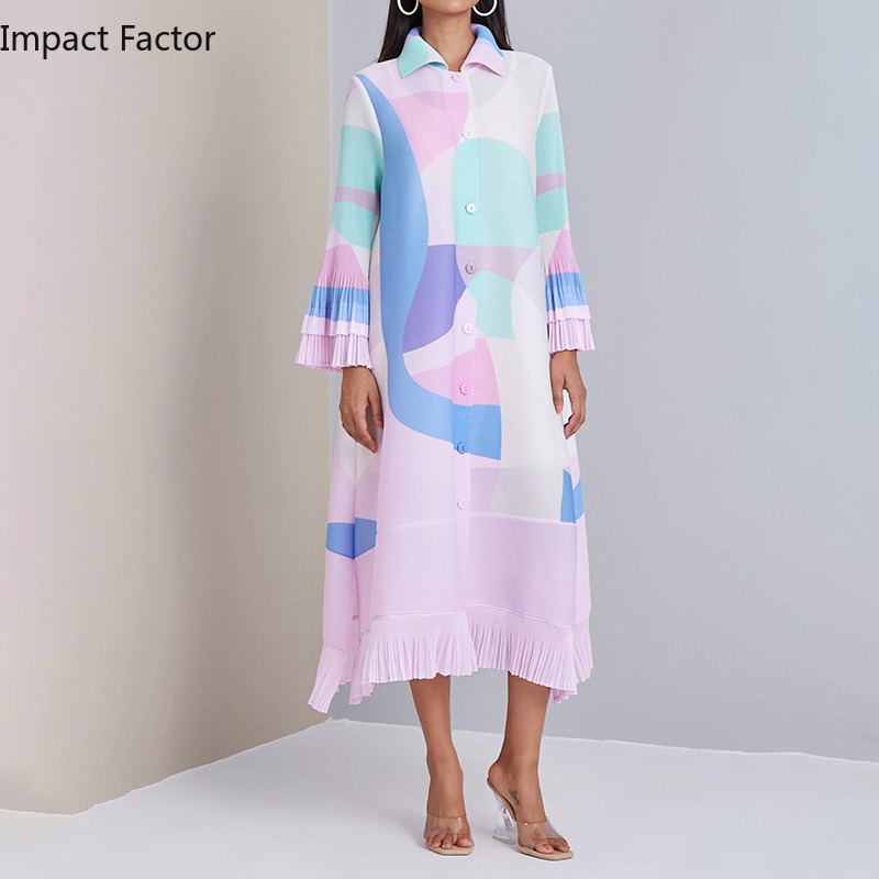 Two Piece Dress Miyake Pleated HighEnd Original Design Fashion Western Style Floral Loose MidLength Cardigan SpringSummer 221010, Pink
Two Piece Dress Miyake Pleated HighEnd Original Design Fashion Western Style Floral Loose MidLength Cardigan SpringSummer 221010, Pink