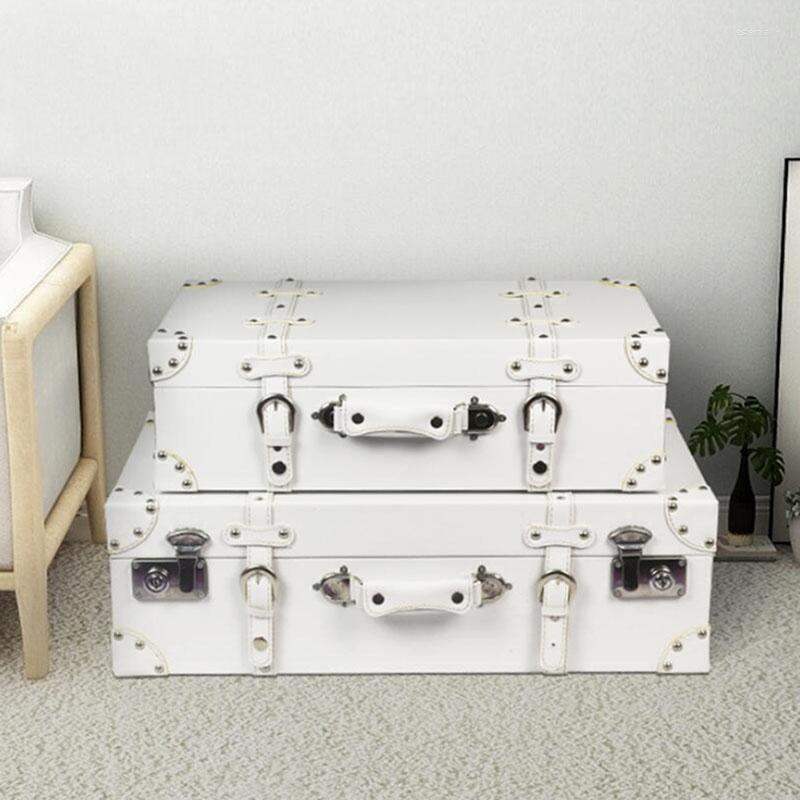 Suitcases Luxury Vintage Old Suitcase Travel Hand White Leather Case Valises Large Capacity Wood Clothing Luggage Organizers Storage Box
Suitcases Luxury Vintage Old Suitcase Travel Hand White Leather Case Valises Large Capacity Wood Clothing Luggage Organizers Storage Box