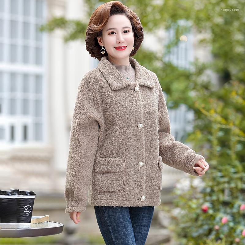 Women's Fur Middle Aged And Elderly Women's Lamb Wool Coat Spring Autumn Fleece Jacket Female Thicked Warm Faux Windbreaker, Beige
Women's Fur Middle Aged And Elderly Women's Lamb Wool Coat Spring Autumn Fleece Jacket Female Thicked Warm Faux Windbreaker, Beige