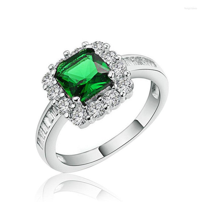 Wedding Rings Women's Olive Green Crystal Stone Ring Vintage Bridal Square Engagement
Wedding Rings Women's Olive Green Crystal Stone Ring Vintage Bridal Square Engagement