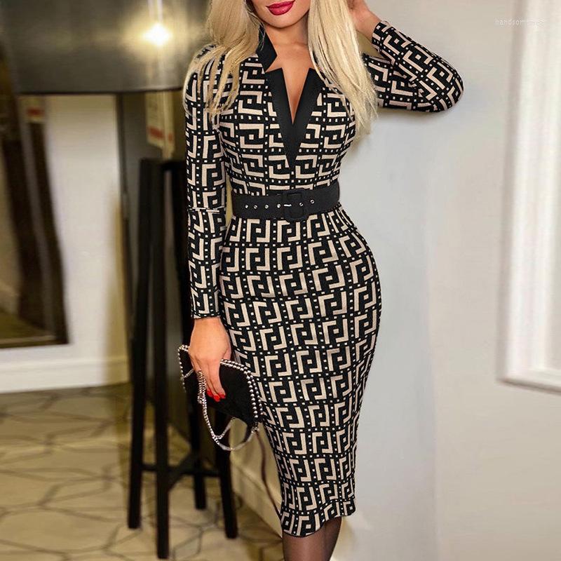 Women Sexy Skinny Belt Long Sleeve Hip Dress Spring Autumn Printing V-Neck Plaid Slim Ladies Tight Dress Elegant Streetwear, Dot long sleeve
Women Sexy Skinny Belt Long Sleeve Hip Dress Spring Autumn Printing V-Neck Plaid Slim Ladies Tight Dress Elegant Streetwear, Dot long sleeve