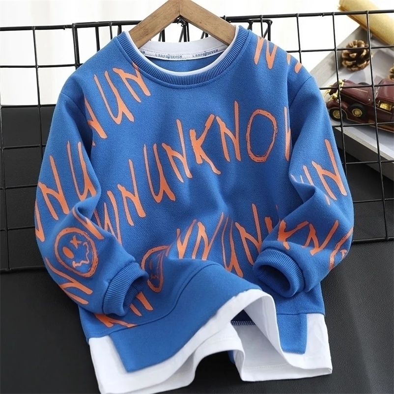Pullover Boys Fleece Lined Thickened Cotton Jacket for Big Children Fake Two Piece Bottoming Shirts Spring and Autumn Cartoon Sweater 221010, Dark blue autumn sty
Pullover Boys Fleece Lined Thickened Cotton Jacket for Big Children Fake Two Piece Bottoming Shirts Spring and Autumn Cartoon Sweater 221010, Dark blue autumn sty