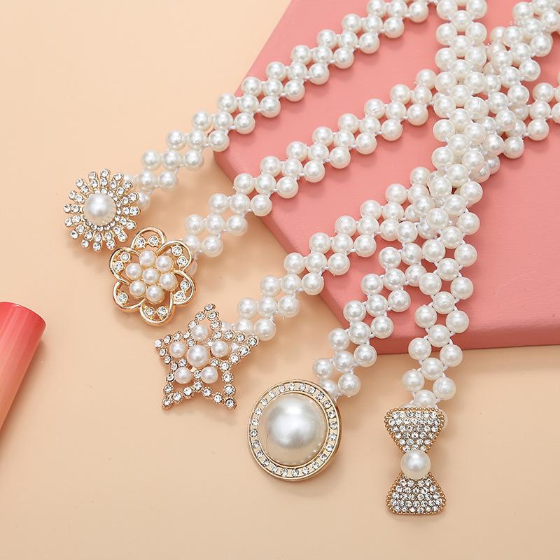 Belts Luxury Elegant Women Pearl Belt Waist Elastic Buckle Chain Female Girls Dress Strap, Black
Belts Luxury Elegant Women Pearl Belt Waist Elastic Buckle Chain Female Girls Dress Strap, Black