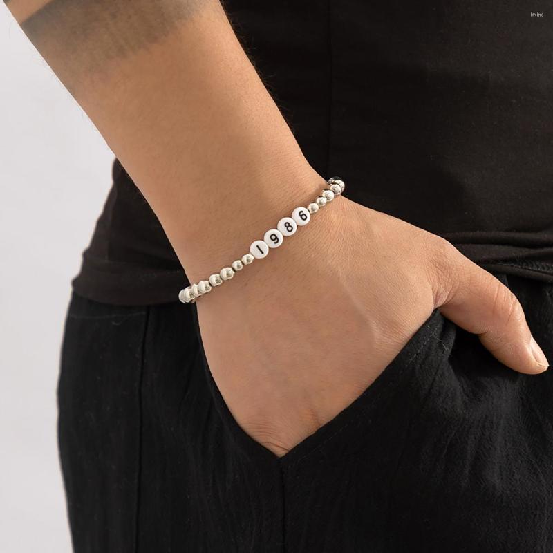 Charm Bracelets Salircon Fashion Boho Simple CCB Ball Bead Silver Color Bracelet For Men Handmade Acrylic Disc Digital Jewelry
Charm Bracelets Salircon Fashion Boho Simple CCB Ball Bead Silver Color Bracelet For Men Handmade Acrylic Disc Digital Jewelry