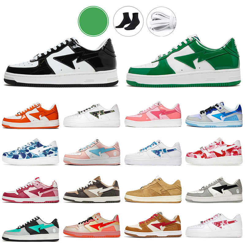 Designer Bapesta SK8 Casual Shoes Women Mens Bapestas Baped Sta Sk8 Camo Combo Pink Black White Green Color Pastel Pack Sax With Socks, C38 36-45
Designer Bapesta SK8 Casual Shoes Women Mens Bapestas Baped Sta Sk8 Camo Combo Pink Black White Green Color Pastel Pack Sax With Socks, C38 36-45