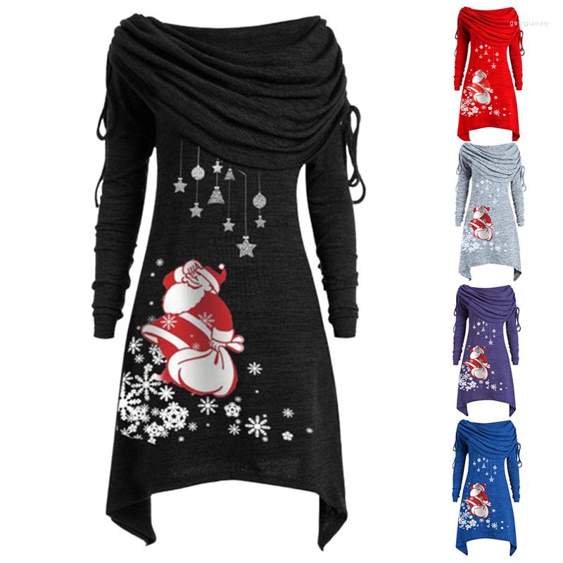 Casual Dresses Long Sleeve Santa Claus Dress Women Snowflake Print Irregular Top Female Fashion Christmas, Black
Casual Dresses Long Sleeve Santa Claus Dress Women Snowflake Print Irregular Top Female Fashion Christmas, Black