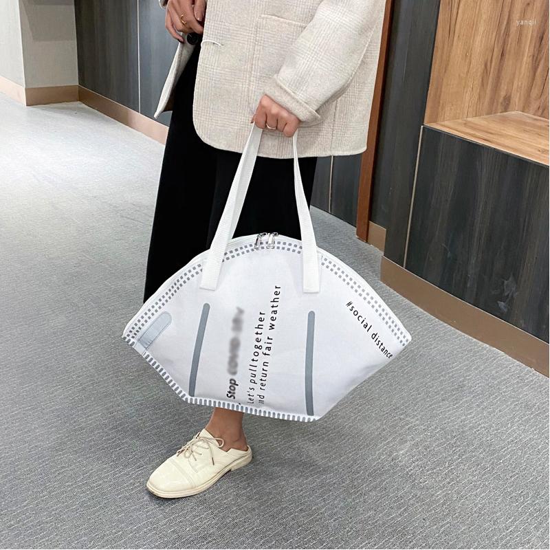 Evening Bags Net Red Mask Bag Female Creative Large-capacity Tote Shoulder Environmentally Friendly Shopping Fashion Trendy, White
Evening Bags Net Red Mask Bag Female Creative Large-capacity Tote Shoulder Environmentally Friendly Shopping Fashion Trendy, White