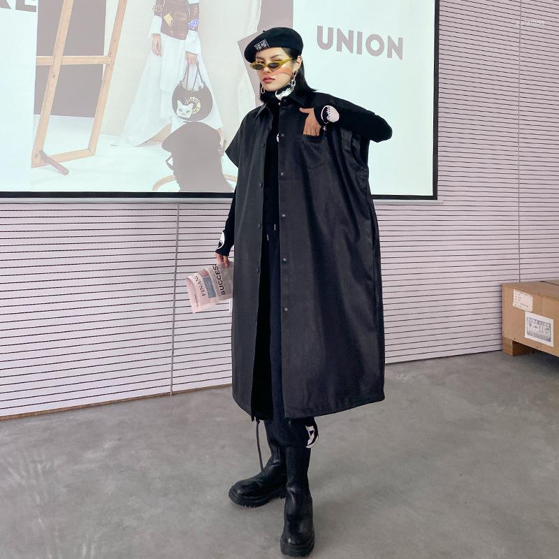 Women's Vests Female High Street Black PU Leather Waistcoat Long Style Sleeveless Jacket Punk Design Autumn Vest Outfit
Women's Vests Female High Street Black PU Leather Waistcoat Long Style Sleeveless Jacket Punk Design Autumn Vest Outfit