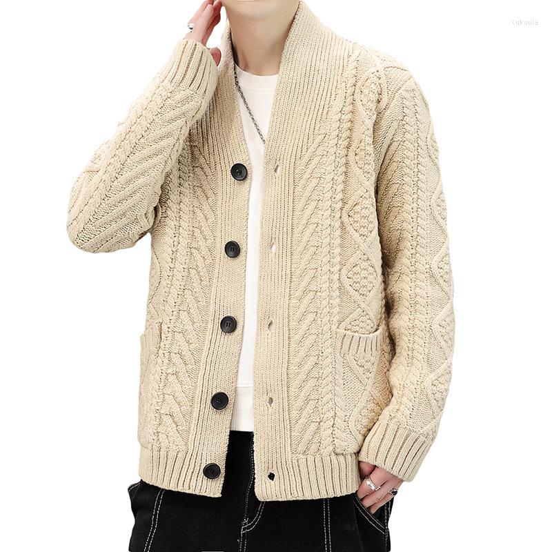 Men's Sweaters 2022autumn And Winter Men's Twist Large Buttons Knitted Cardigan Youth Thick Outerwear Sweater, Black
Men's Sweaters 2022autumn And Winter Men's Twist Large Buttons Knitted Cardigan Youth Thick Outerwear Sweater, Black