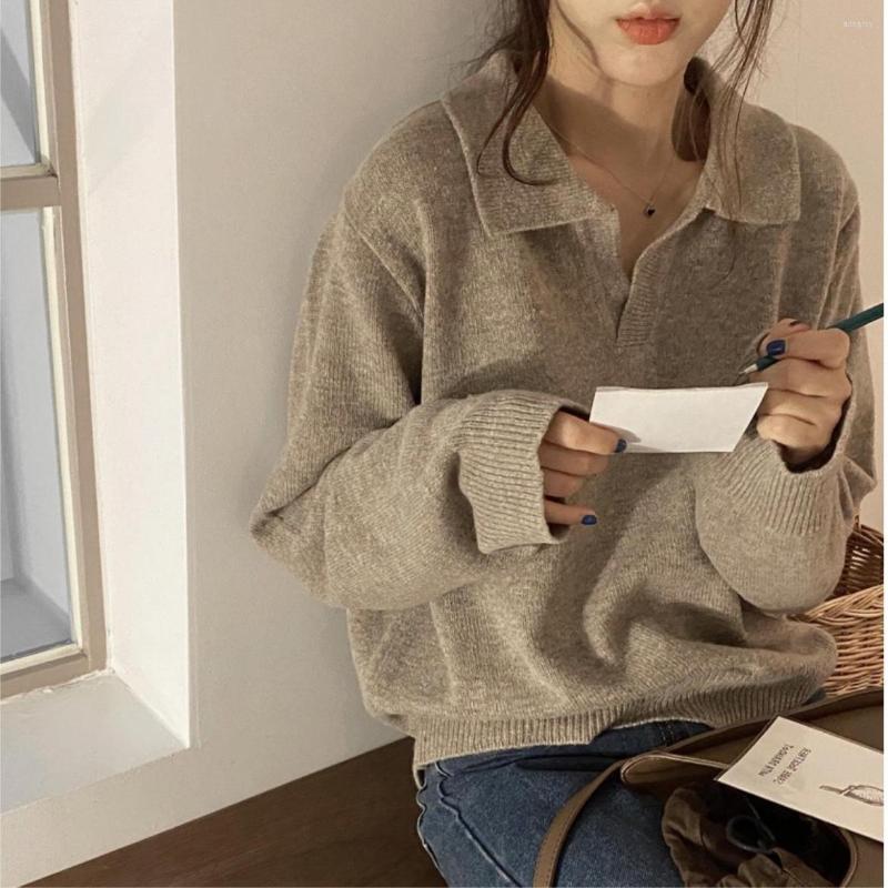 Women' Sweaters Women Pullover Korean Simple Long Sleeve Warm Knit Autumn Winter Lapel Lazy Sweater Coat Women' Top, Flaxen
Women' Sweaters Women Pullover Korean Simple Long Sleeve Warm Knit Autumn Winter Lapel Lazy Sweater Coat Women' Top, Flaxen