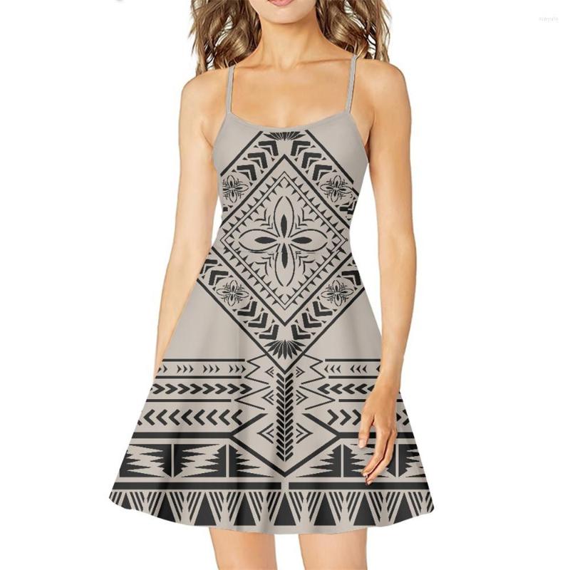 Casual Dresses Summer Dress For Women Polynesian Tribal Samoan Grey Tapa Pattern Print Custom Ruffle Spaghetti Strap Design, Wmy22030706h1
Casual Dresses Summer Dress For Women Polynesian Tribal Samoan Grey Tapa Pattern Print Custom Ruffle Spaghetti Strap Design, Wmy22030706h1