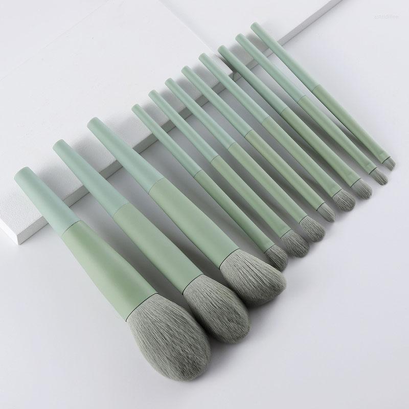 Makeup Brushes 11Pcs Green Brush Set Cosmetic Foundation Eyeshadow Concealer Blush Blending Brochas Maquillaje
Makeup Brushes 11Pcs Green Brush Set Cosmetic Foundation Eyeshadow Concealer Blush Blending Brochas Maquillaje