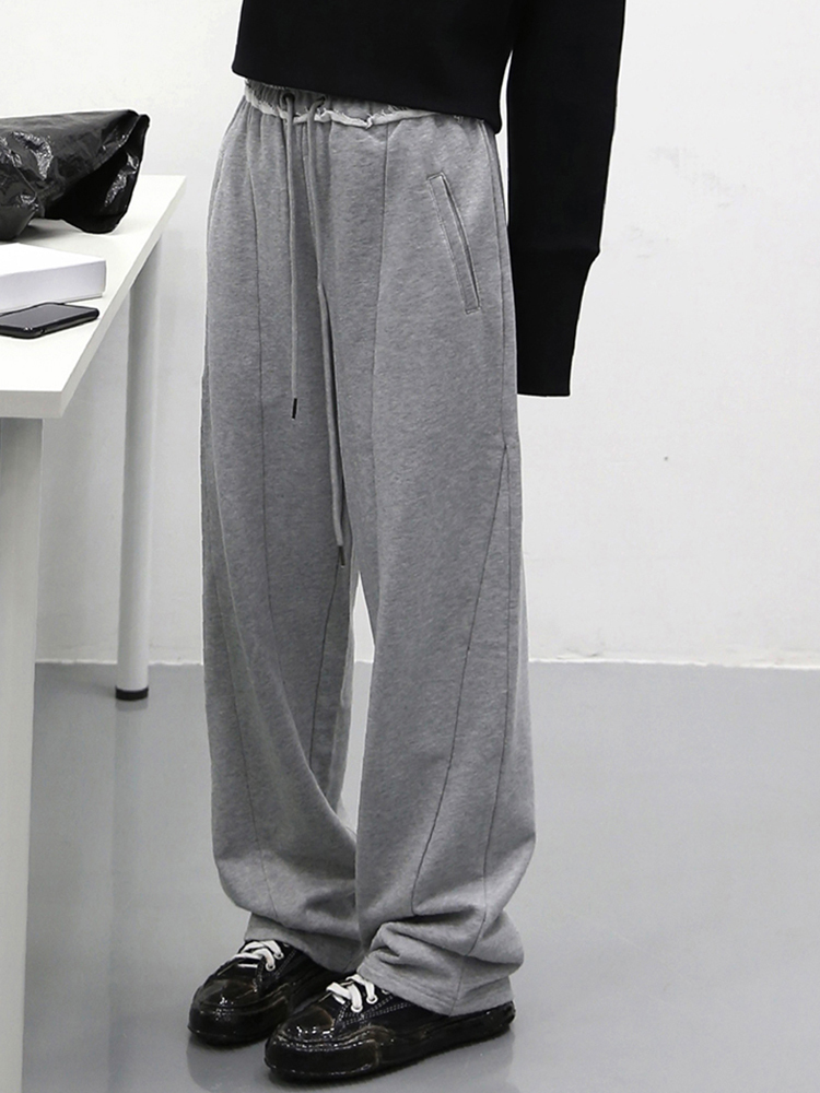 Women's Pants Drawstring Tie Up High Waist Sweatpants Loose Wide Leg Straight Cylinder Mopping Trousers Preppy Style Autumn Winter 221011, Grey
Women's Pants Drawstring Tie Up High Waist Sweatpants Loose Wide Leg Straight Cylinder Mopping Trousers Preppy Style Autumn Winter 221011, Grey