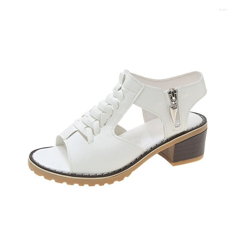 Dress Shoes Fashion Versatile Large Size Square Heel Women's Sandals 2022 Summer Side Zipper Comfortable High, Creamy-white
Dress Shoes Fashion Versatile Large Size Square Heel Women's Sandals 2022 Summer Side Zipper Comfortable High, Creamy-white